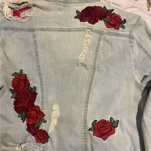 Embroidered Blue Jean Jacket